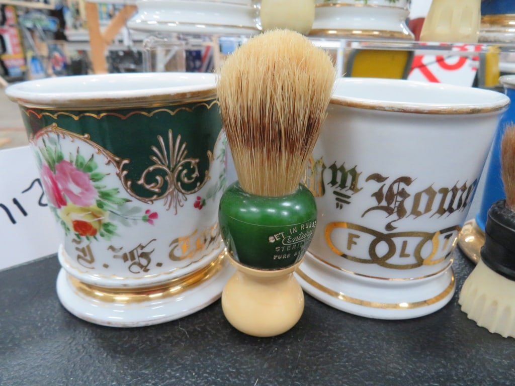 6-Shaving Mugs/6-Brushes - 2
