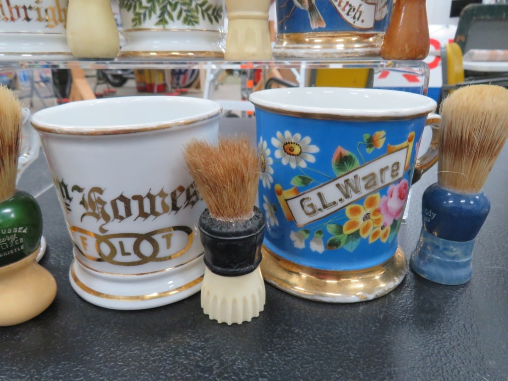 6-Shaving Mugs/6-Brushes - 3