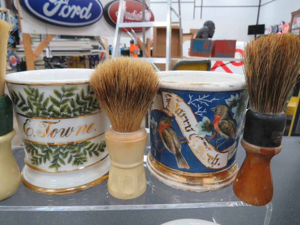 6-Shaving Mugs/6-Brushes - 4