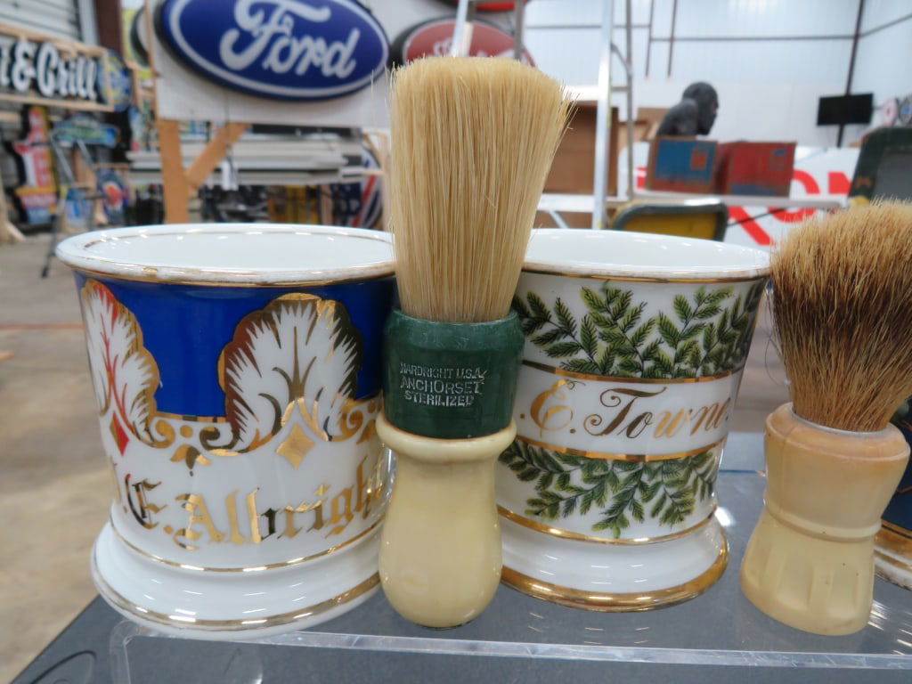 6-Shaving Mugs/6-Brushes - 5