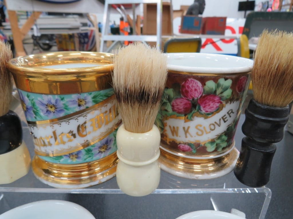 6-Shaving Mugs/6-Brushes - 4