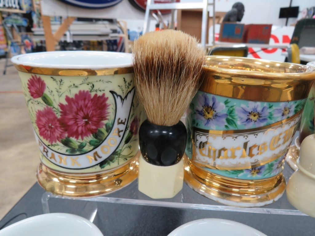 6-Shaving Mugs/6-Brushes - 5