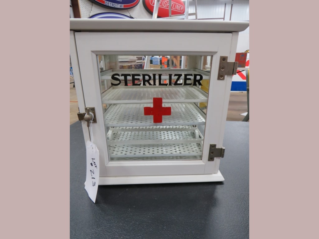 Barber Shop Sterilizer Cabinet: Wood/Metal 14 x 12 x 11