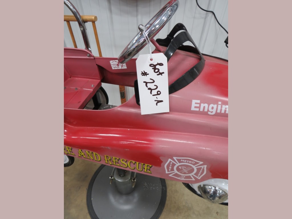 Child's Fire Engine Barber Chair - 5
