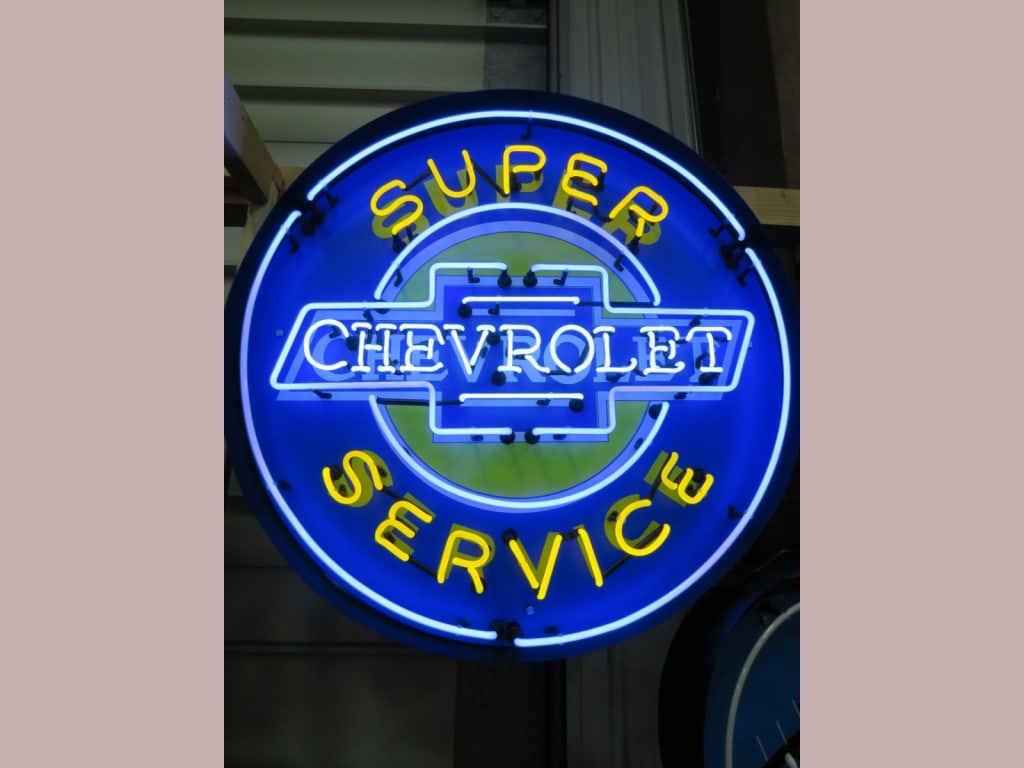 Canned Neon Tri-color Super Chevrolet Service Deal (1 of 4)