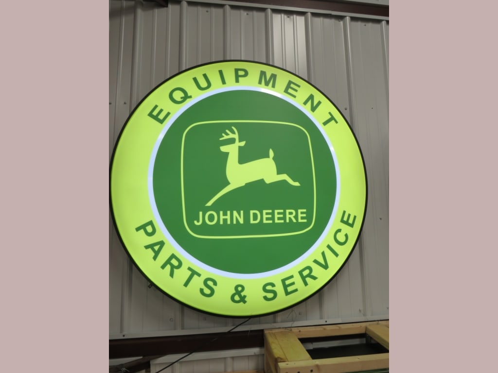48" John Deere Parts & Service Dealer Sign: 48" Crated dimensions 52 x 6