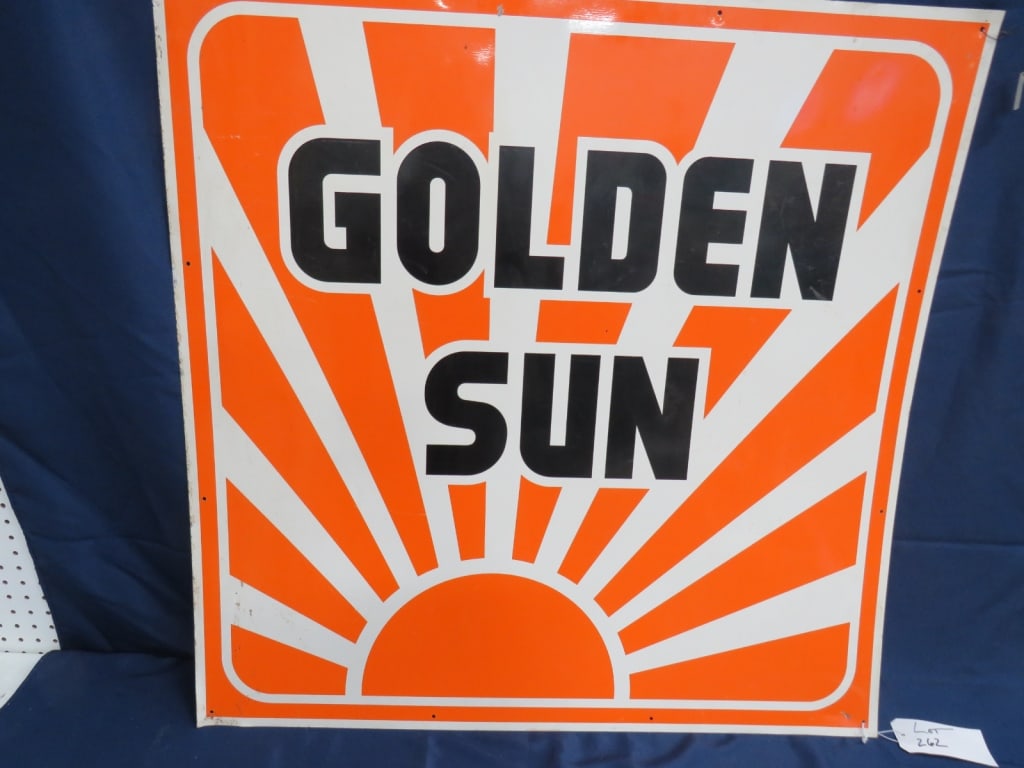 Golden Sun Seed Sign: SS, metal, great color 36 x 36