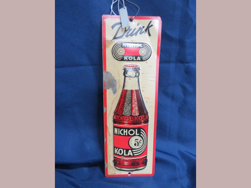 Nichol Kola Metal Door Push: Parker Metal Co. MD 12 x 4 1936