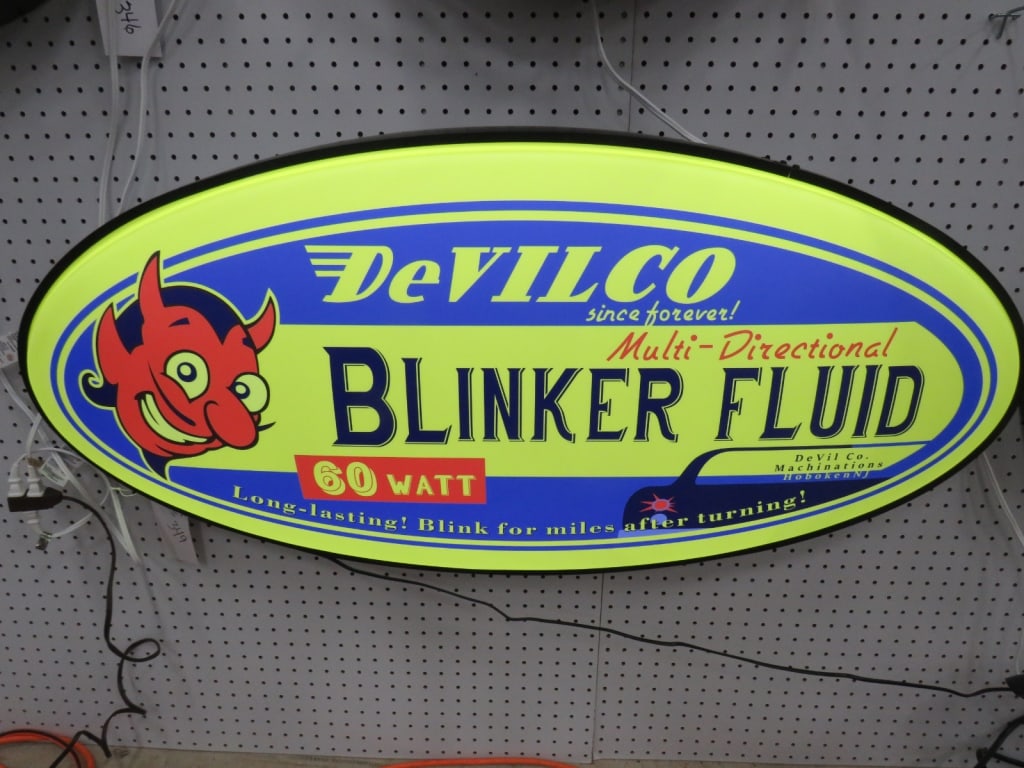 Oval LED DeVilco Blinker Fluid: has Devil-face