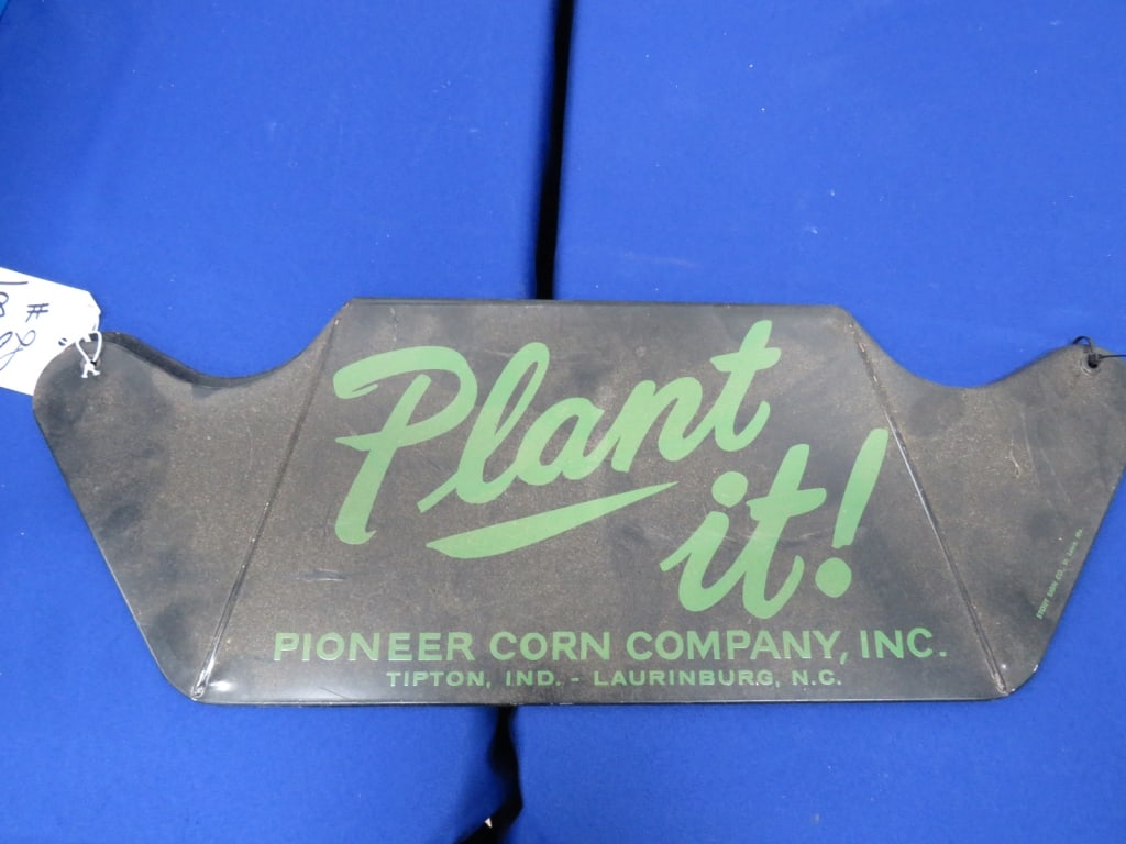 NOS Plant It Pioneer Corn Sack Holder: Stout Sign Co. 8x22