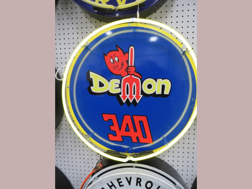 24 inch Single-band Neon Demon 340 Sign: New Condition w/ Working Light