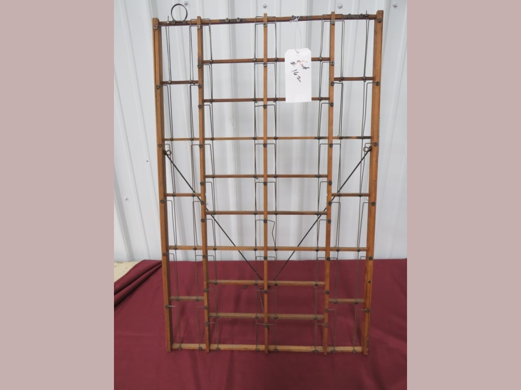 Country Store Foldable Postcard Rack: wood construction / metal holders Home Specialty Co. 32x21