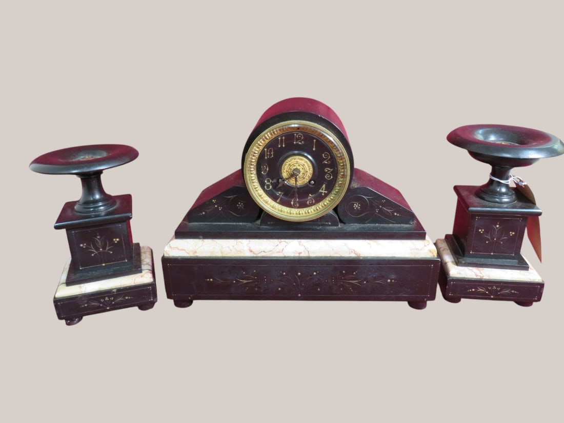 19th Century Ansonia Marble Base Mantle Clock (1 of 9)