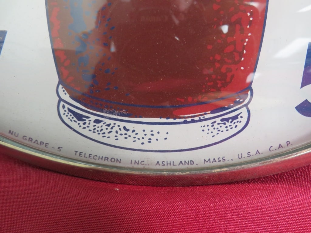 Nu-Grape Soda Advertising Clock - 4