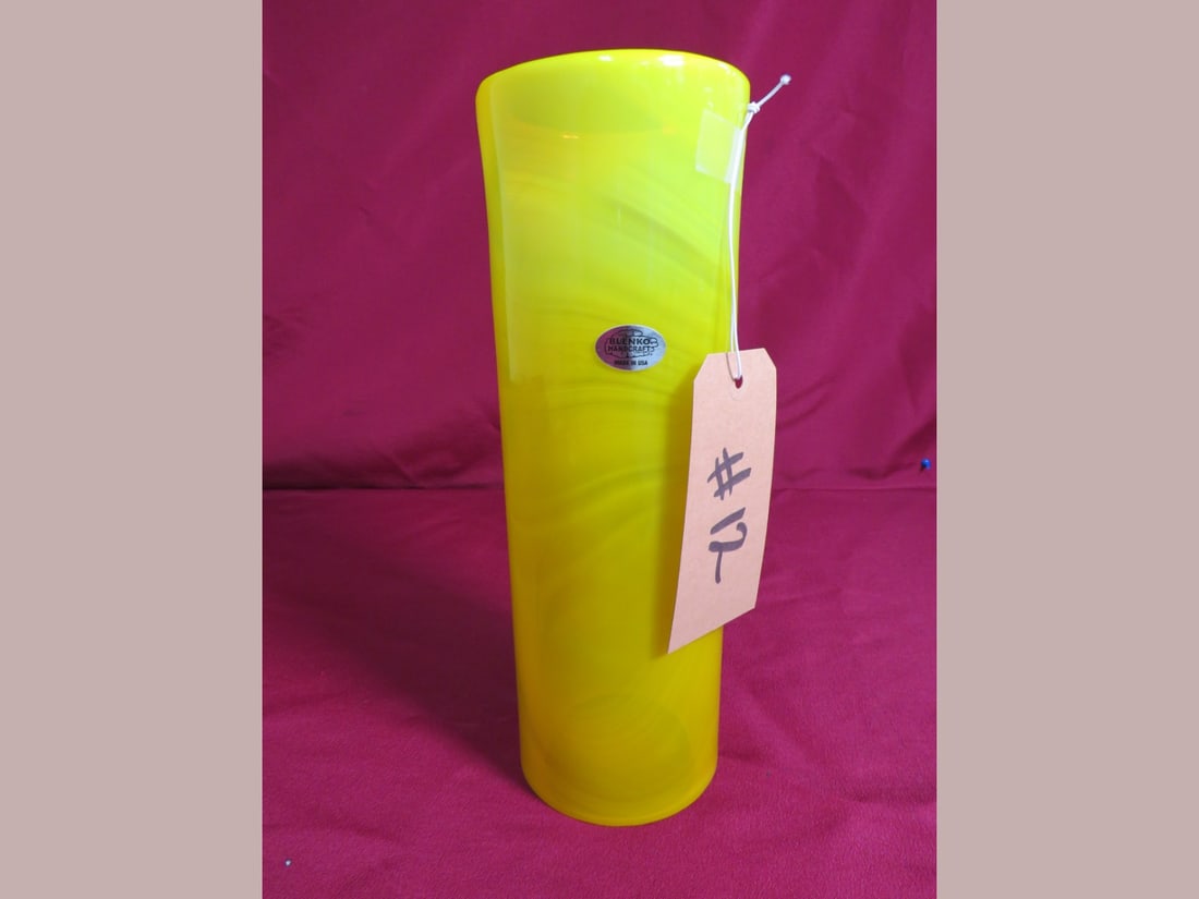 Handcrafted Blenko Mustard Globe - 2