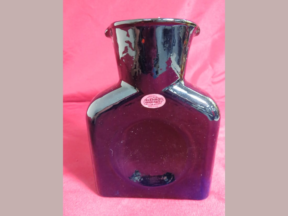 Handcrafted Blenko Sapphire Blue Decanter - 2