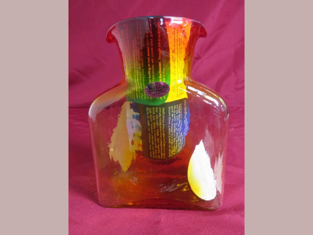 Handcrafted Blenko Amberina Decanter - 2