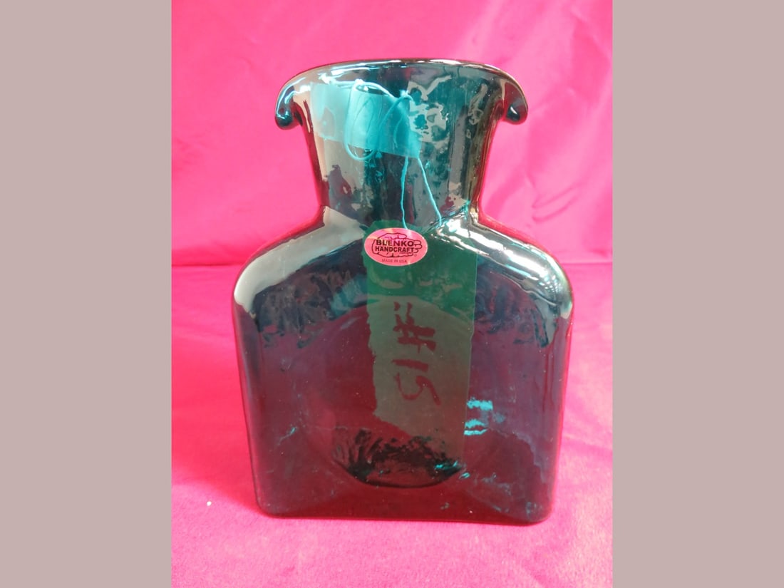 Handcrafted Blenko Aqua Decanter - 2