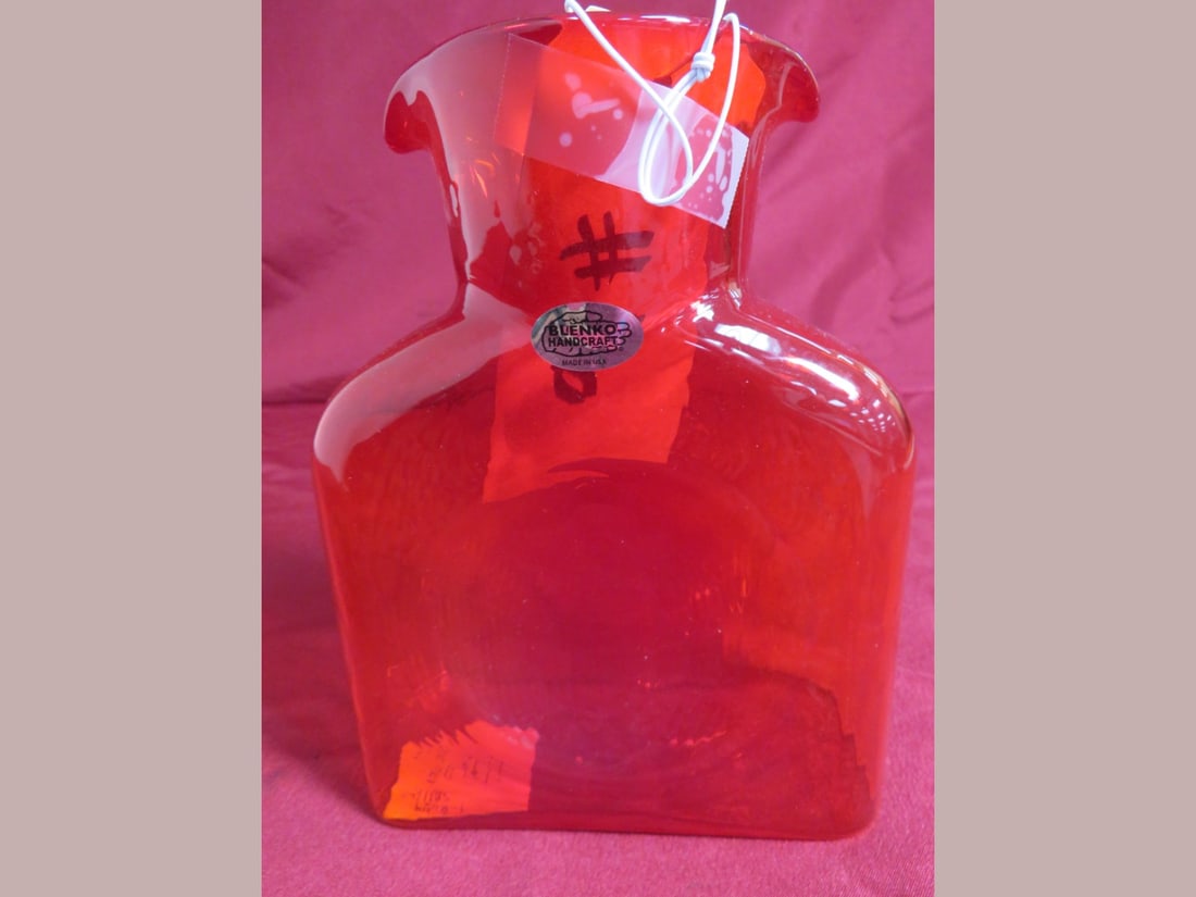 Handcrafted Blenko Ruby Red Decanter - 2
