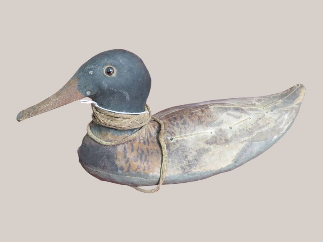 RARE Armstrong Canvas Stuffed Pintail Duck: 6 x 15 Possible Glass eyes