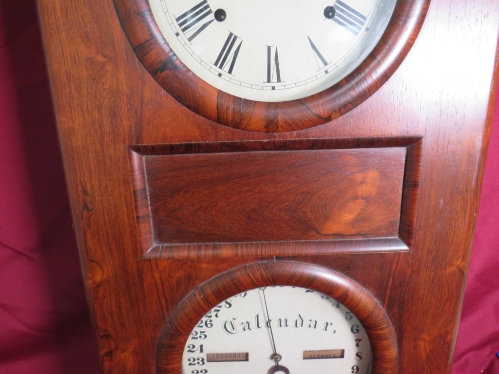 Seth ThomasWalnut Calendar Weighted Shelf Clock - 4