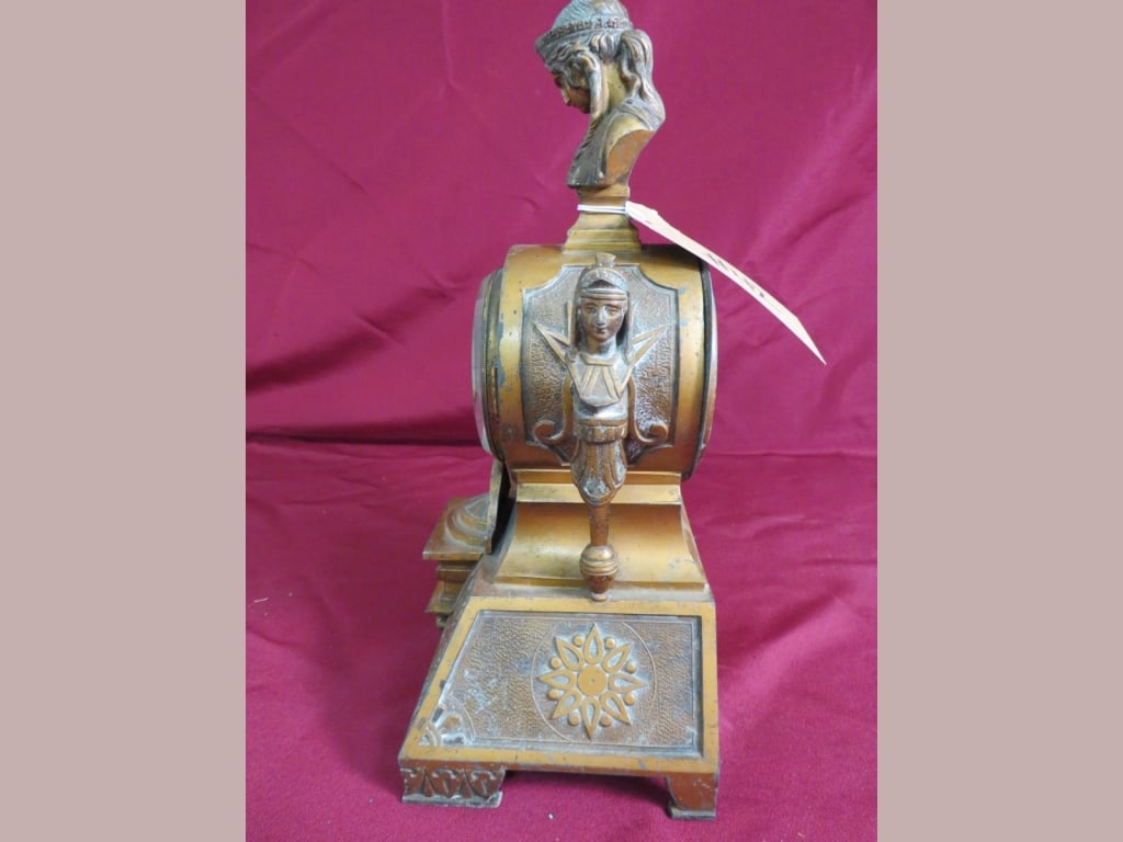 Seth Thomas Cast Metal Mantle Clock - 6