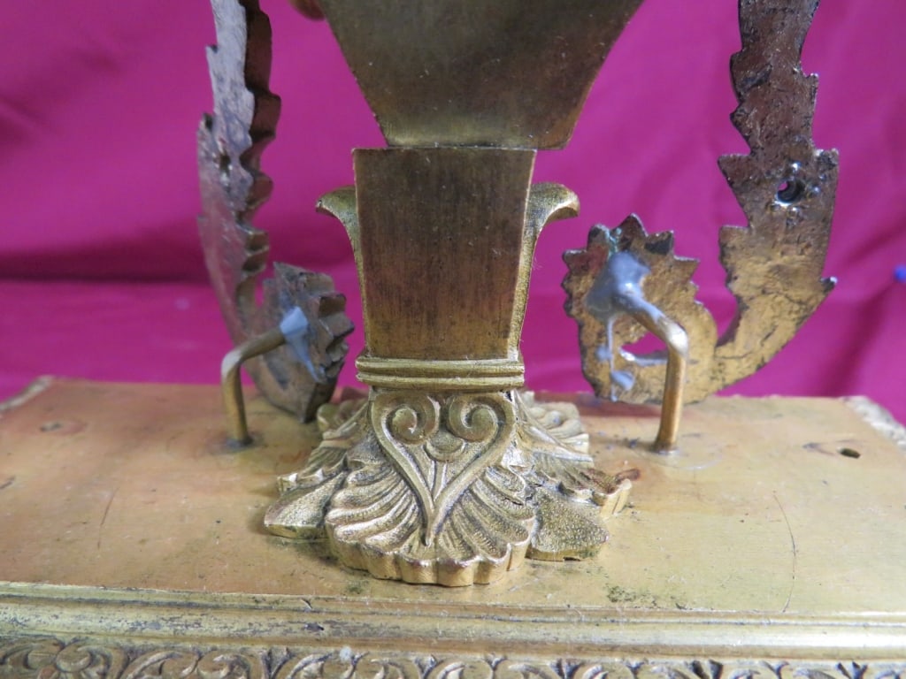 French style Guilded Harp Clock - 8