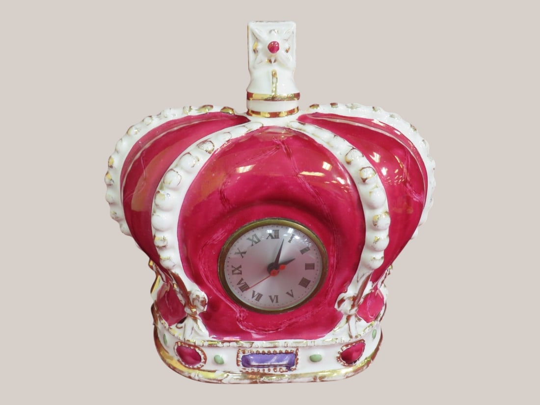 Porcelain Crown Sessions Mantle Clock: 12 x 12 x 4 "As found" condition