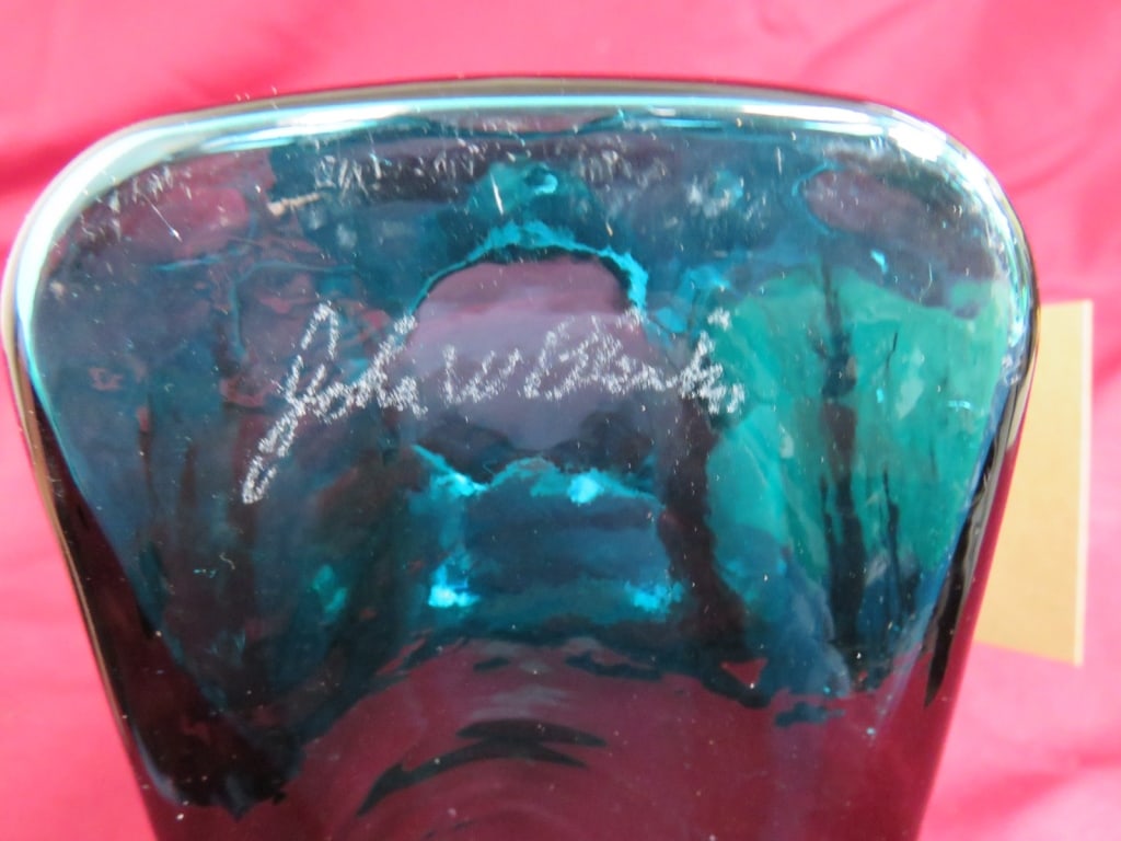 Handcrafted Blenko Teal Decanter - 4