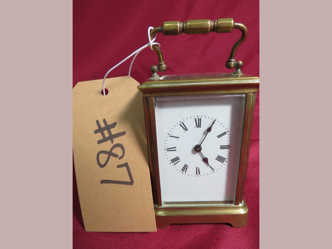 Brass Framed Carriage Clock - 2