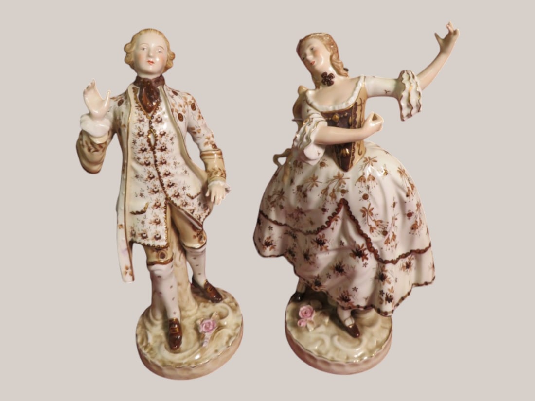 Pr. Meissen Porcelain Figurines: Colonial figures 10h