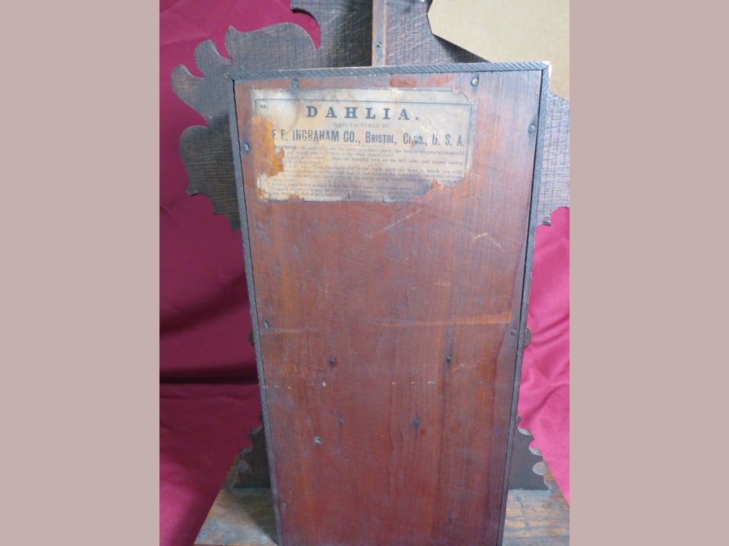 Ingraham Oak Shelf Clock - Dahlia - 5