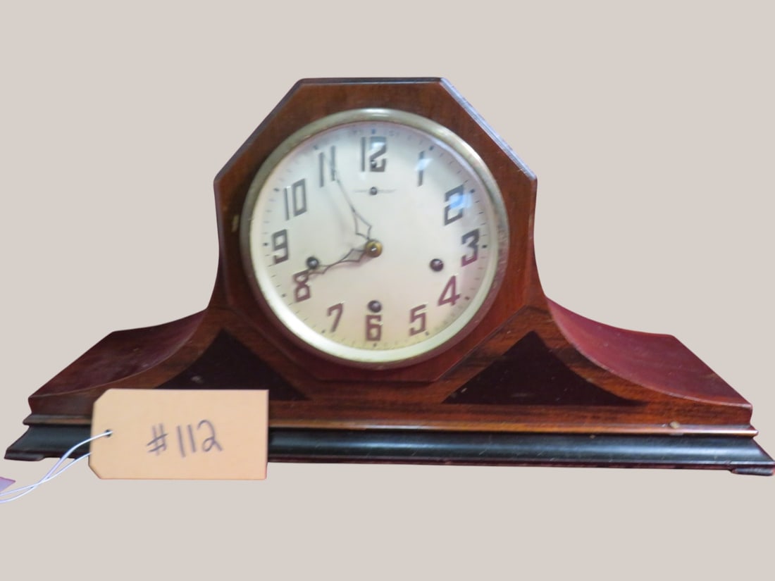 New Haven Mantle Clock-Chime-Silent: 10 x 21 x 5.5 Nice condition