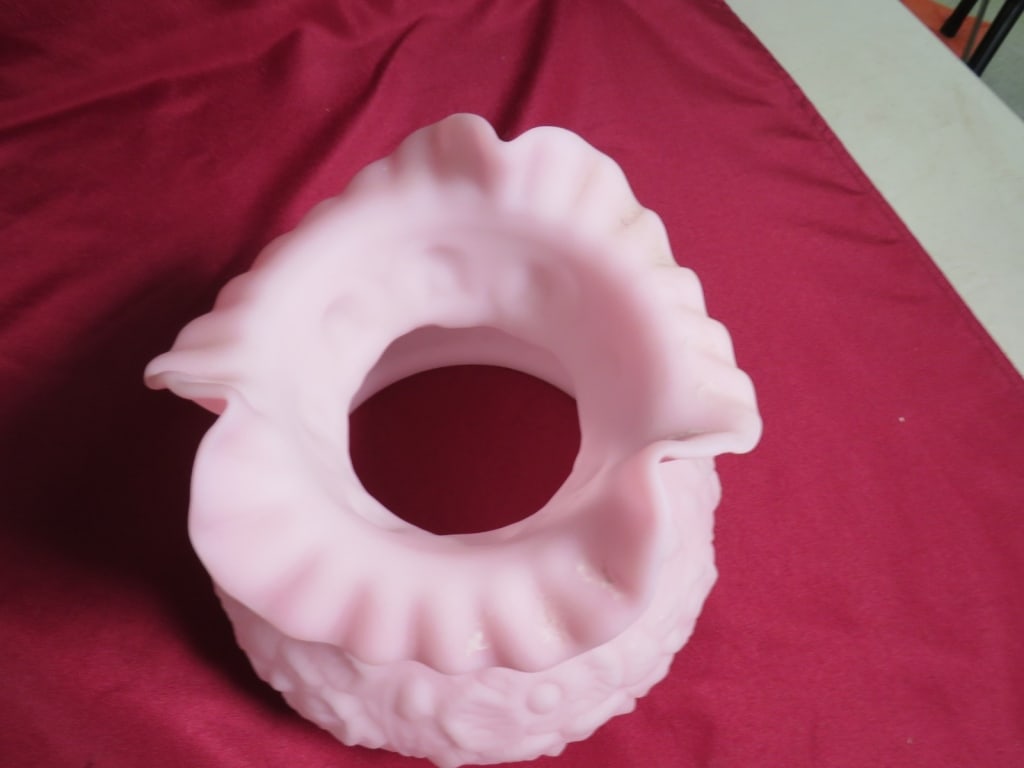 Fenton Pink Satin Lamp - 6