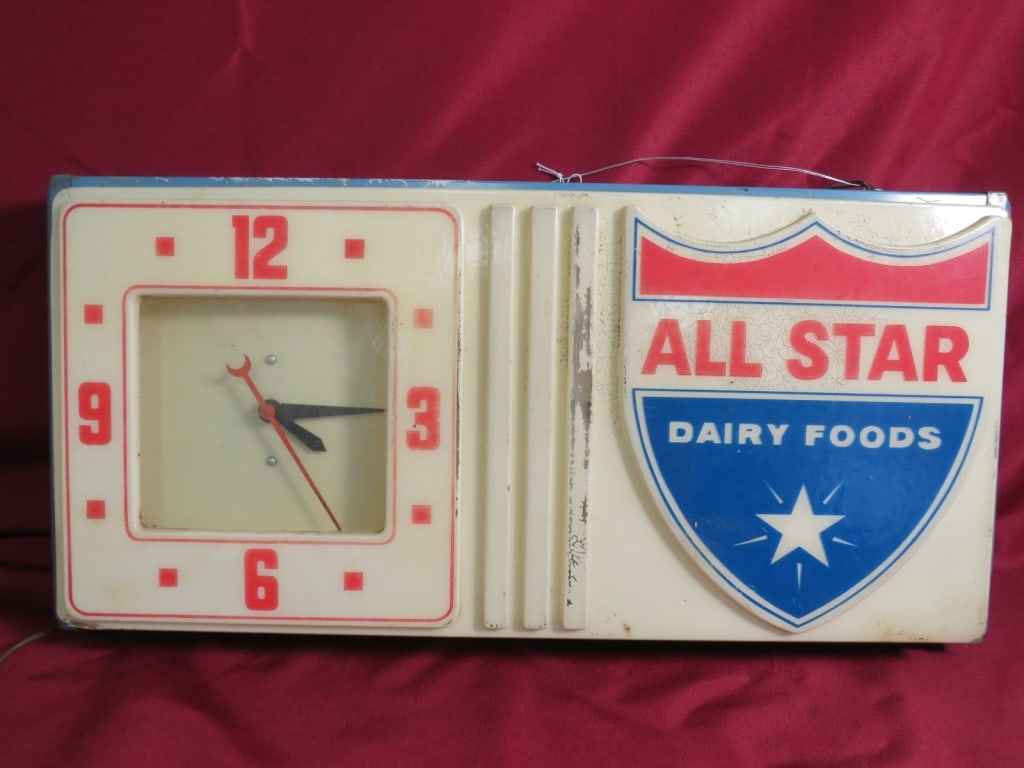 All Star Dairy Lighted Clock - 2