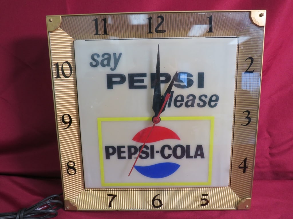 Say Pepsi Please Pepsi-Cola Clock - 2