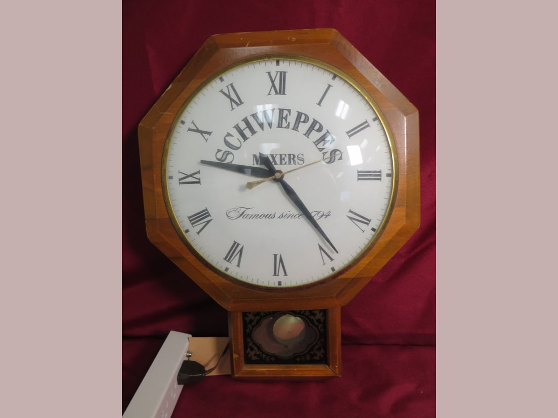 Schweppes Mixers Advertisement Clock - 2