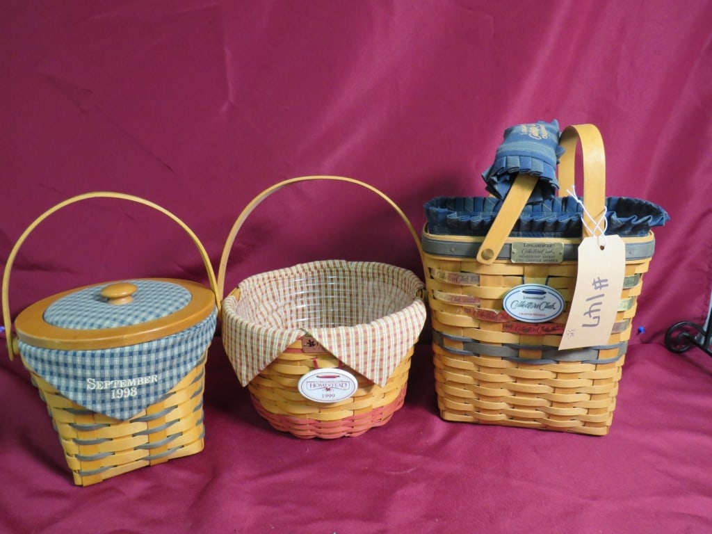 3 pc Longaberger Baskets - 2