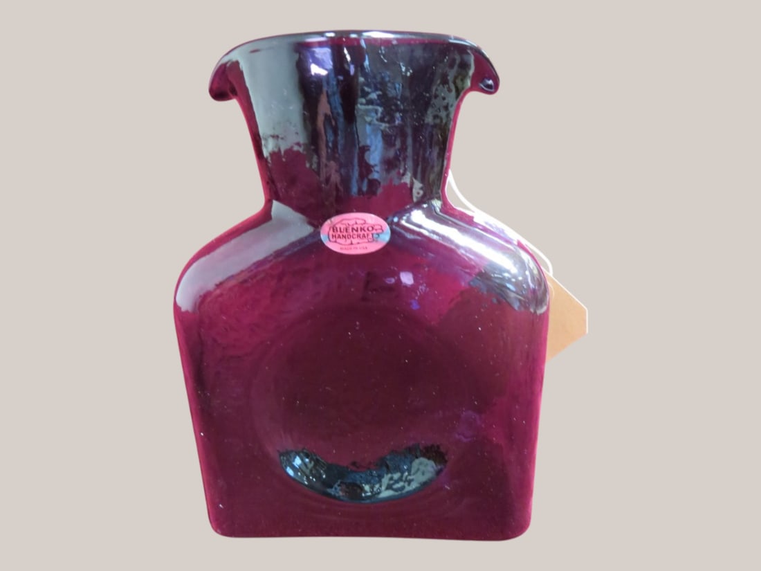 Purple Blenko Decanter: 8 x 7 x 3