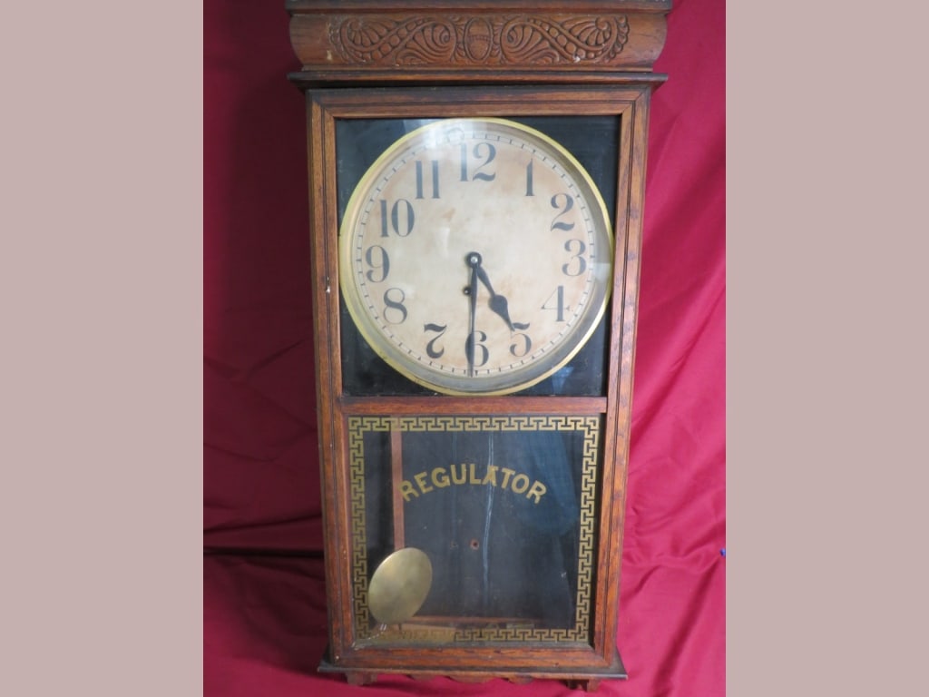 Ingraham Oak Regulator Wall Clock - 2