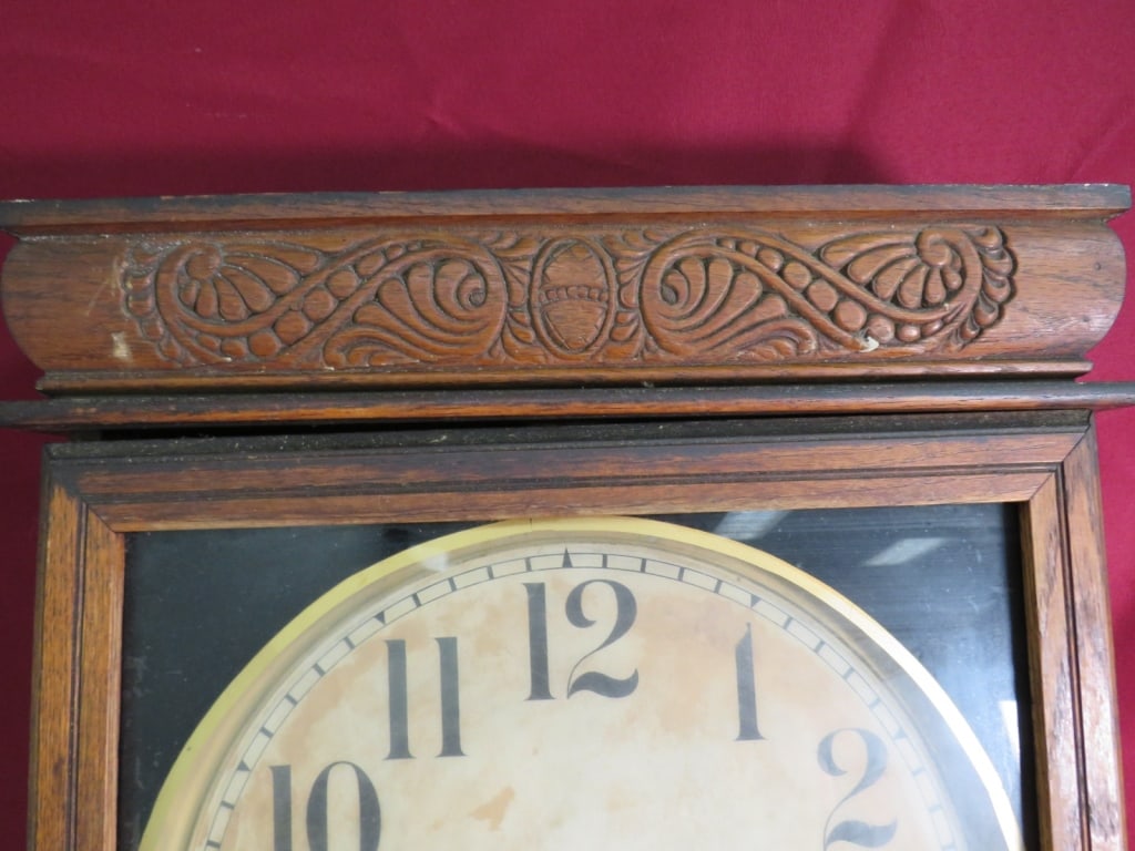 Ingraham Oak Regulator Wall Clock - 3
