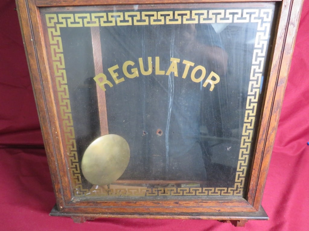 Ingraham Oak Regulator Wall Clock - 5