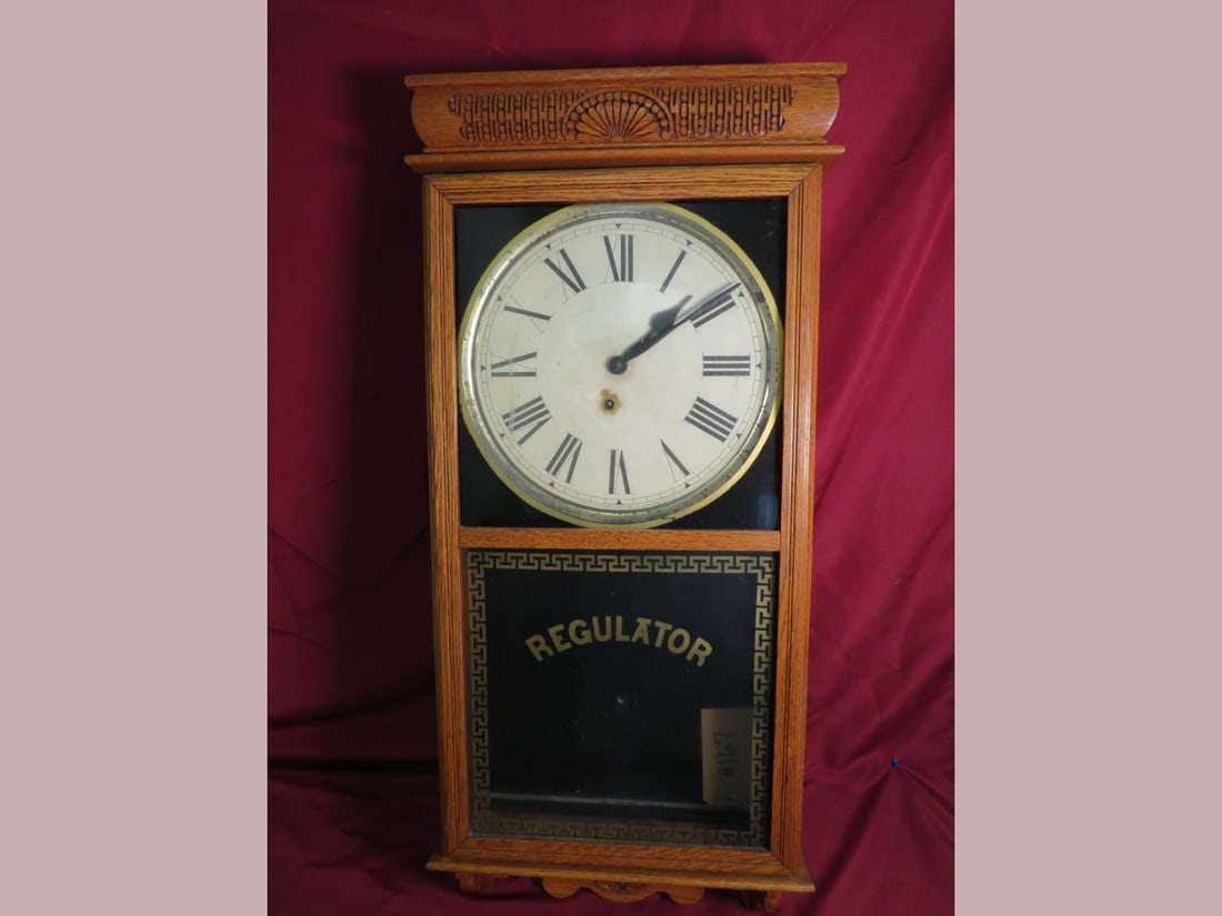 Ingraham Oak Regulator Wall Clock - 2