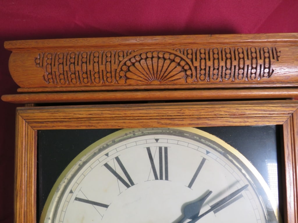 Ingraham Oak Regulator Wall Clock - 3