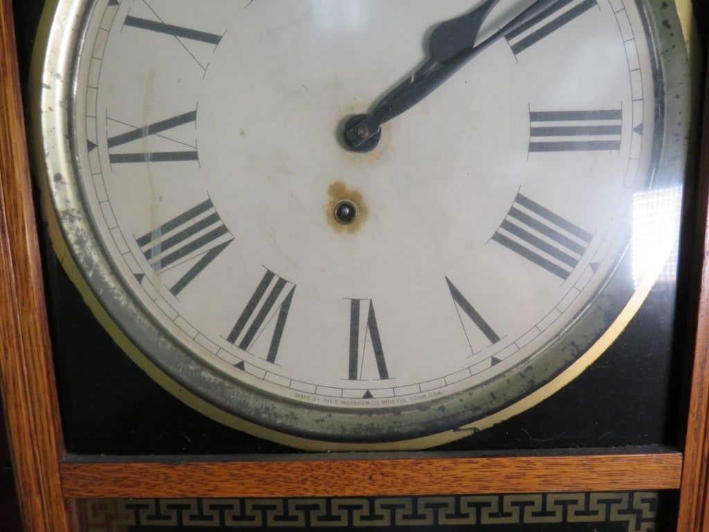 Ingraham Oak Regulator Wall Clock - 4