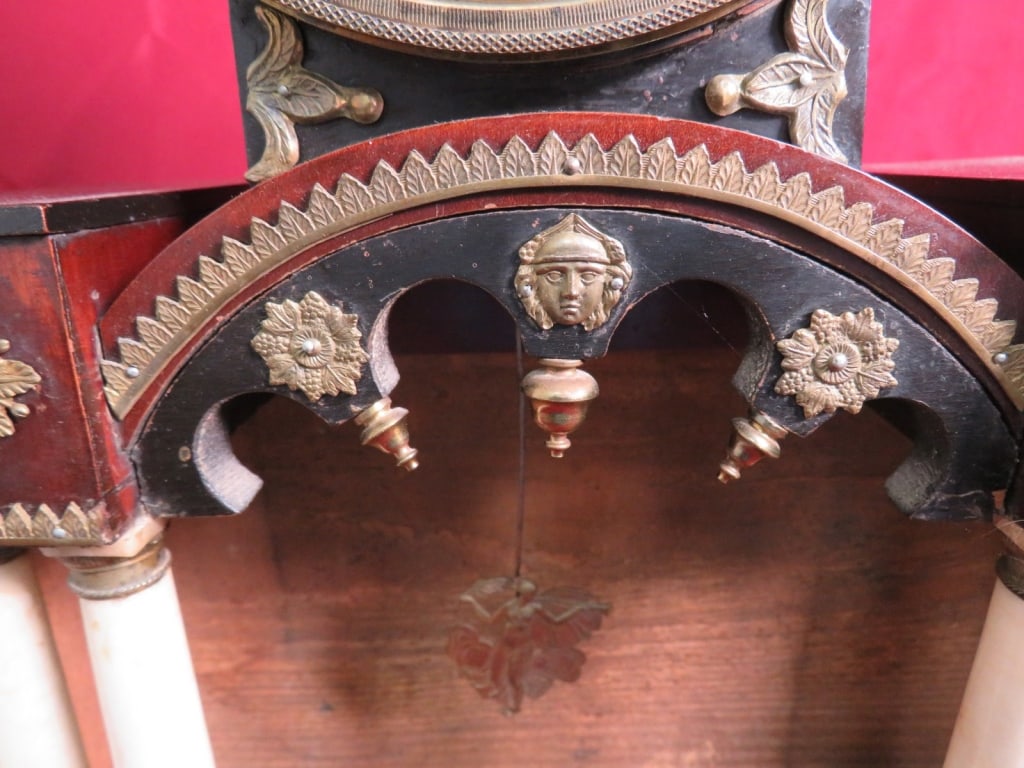 Pillar Mantle Clock w/ Gilted D?cor - 4