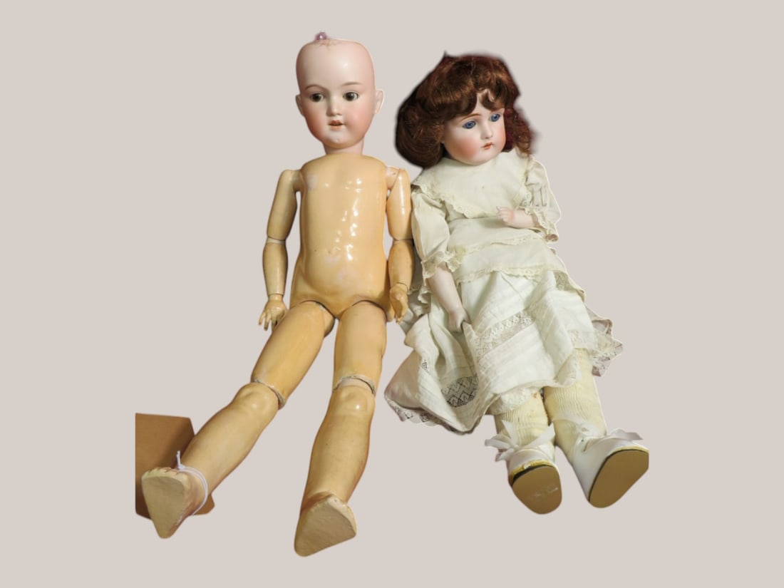 2-Porcelain Head Dolls (1 of 10)