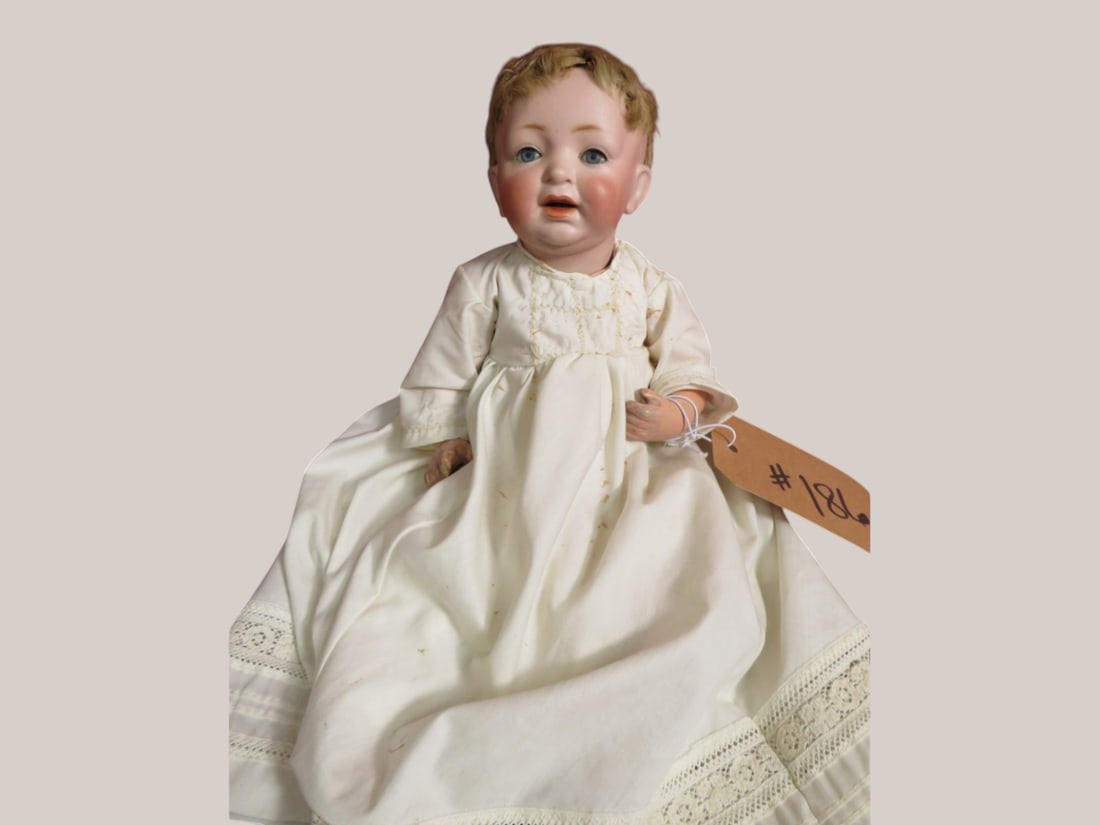 Porcelain Head Doll with Rocker Eyes: 12 Tall