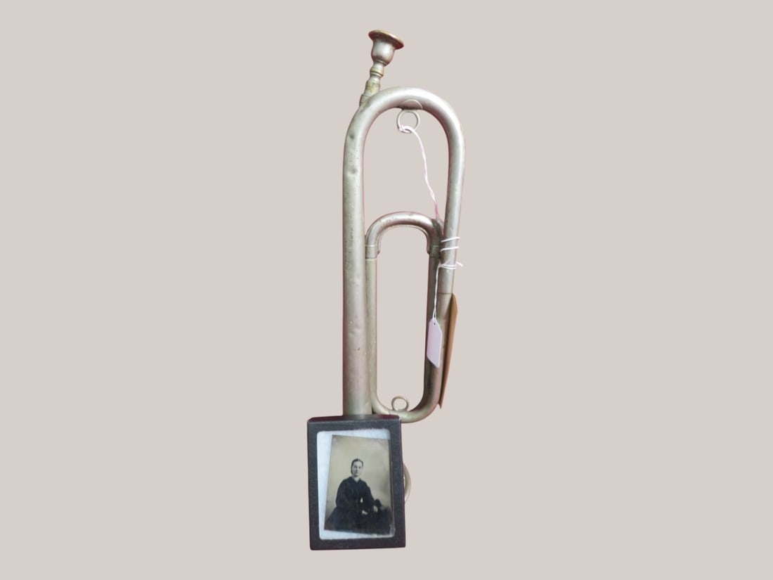 2 pcs-Military Bugle and Tin Type of Lady: Age appropriate wear