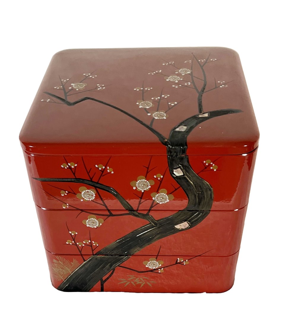 Japanese Hand-painted Lacquered Box (1 of 5)